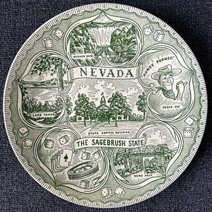 Vintage State of Nevada souvenir plate